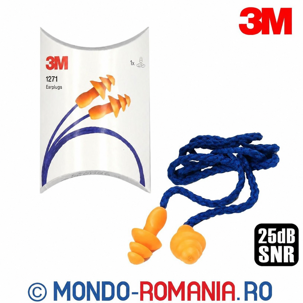 Echipamente Protectia Muncii - Antifoane interne 3M 1271 de protectie reutilizabile 