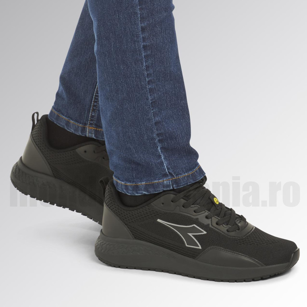 Pantofi de lucru, ESD, fara bombeu -  DIADORA CREW EVO Black - SR ESD