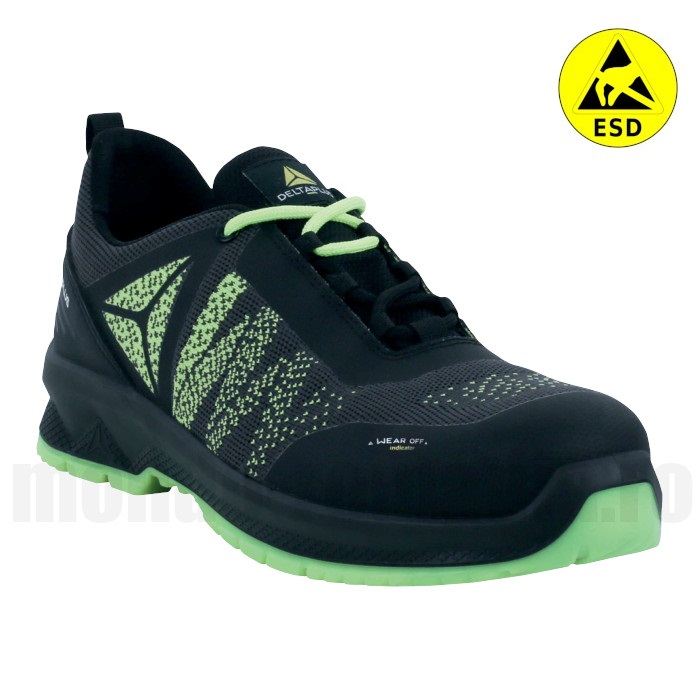Pantofi de protectie respirabili, cu indicatori de uzura a talpii  - MARATONA S1PS SR ESD Metal Free