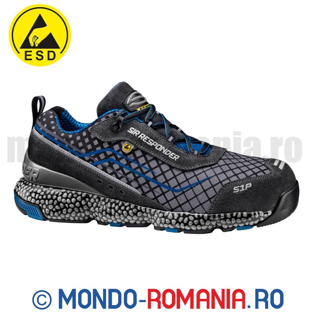 Pantofi protectie respirabili MONZA S1P ESD - bombeu aluminiu