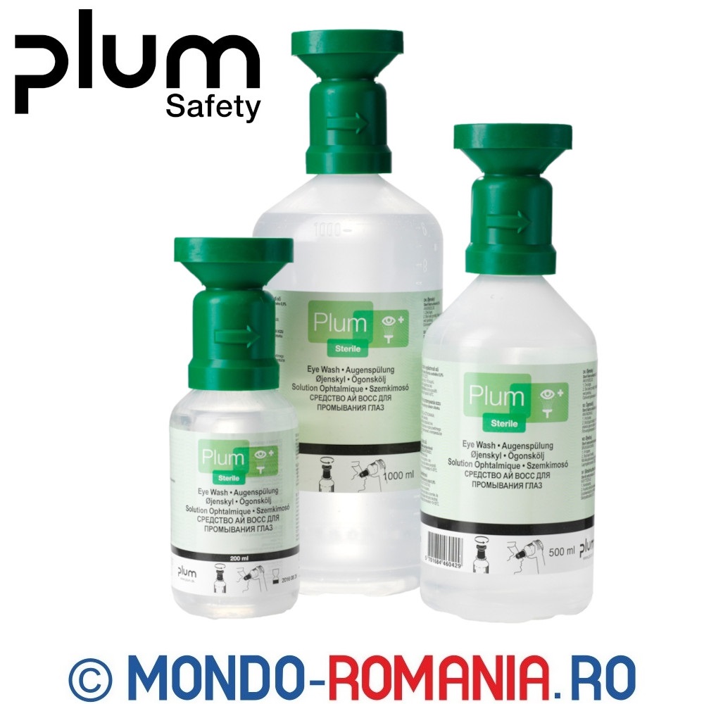 Solutie sterila de spalare ochi PLUM 200 ml in situatii de urgenta - spalatoare ochi