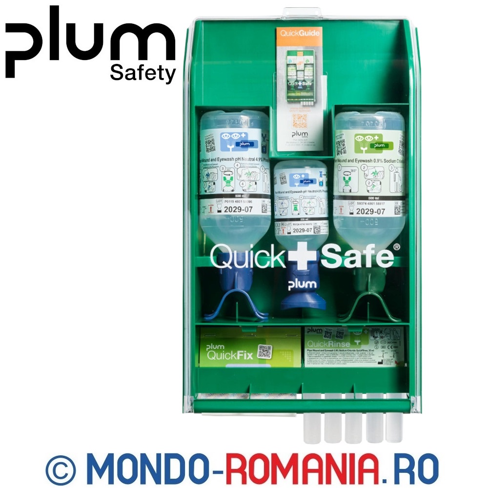Statie completa de urgenta pentru spalarea ochilor, tratarea ranilor, arsurilor si accidentelor minore - PLUM QuickSafe® Chemical Industry - 5171