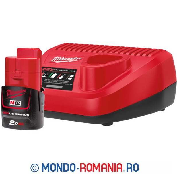 Kit acumulator + incarcator pentru haine incalzite Milwaukee M12