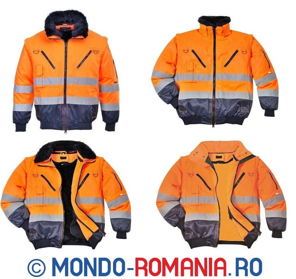 Jacheta multifunctionala, termoizolanta, reflectorizanta, cu maneci detasabile